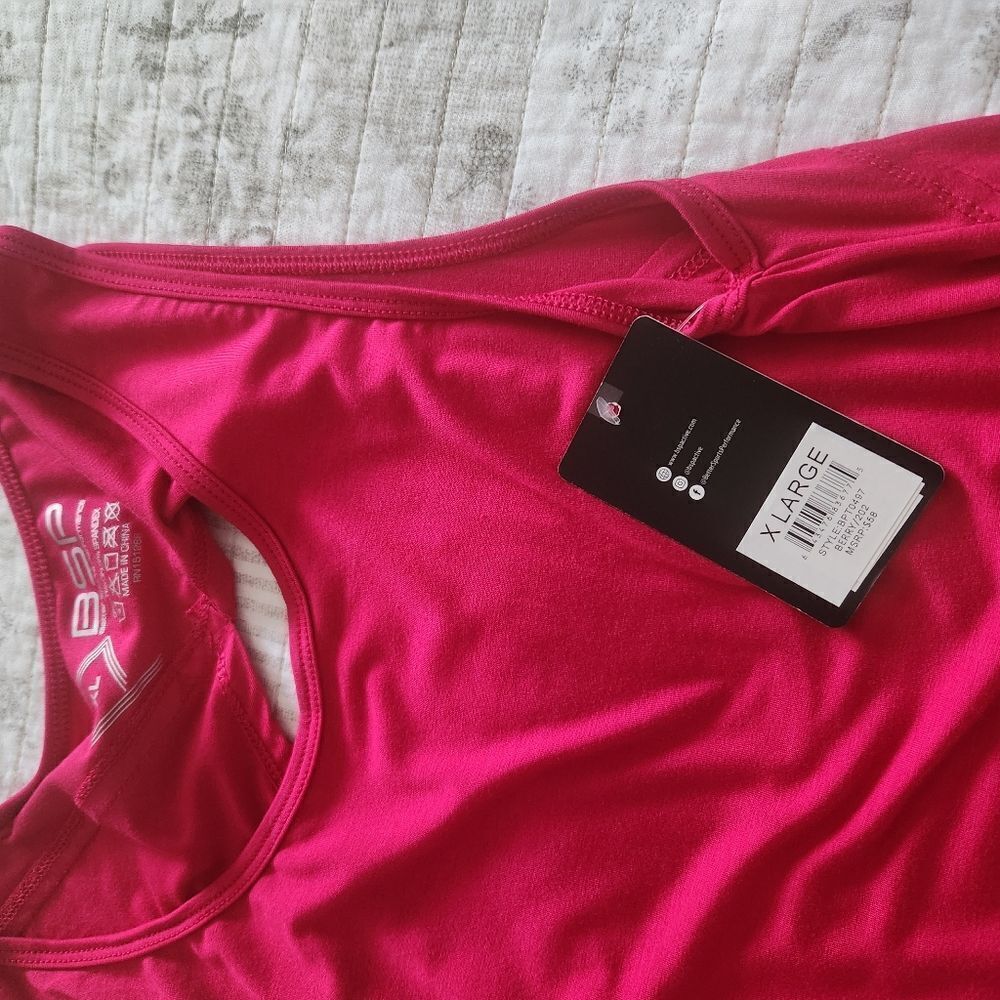 BSP Better Sports Performance Womens Activewear Tank Open Back Scoop Neck XL - Picture 6 of 6
